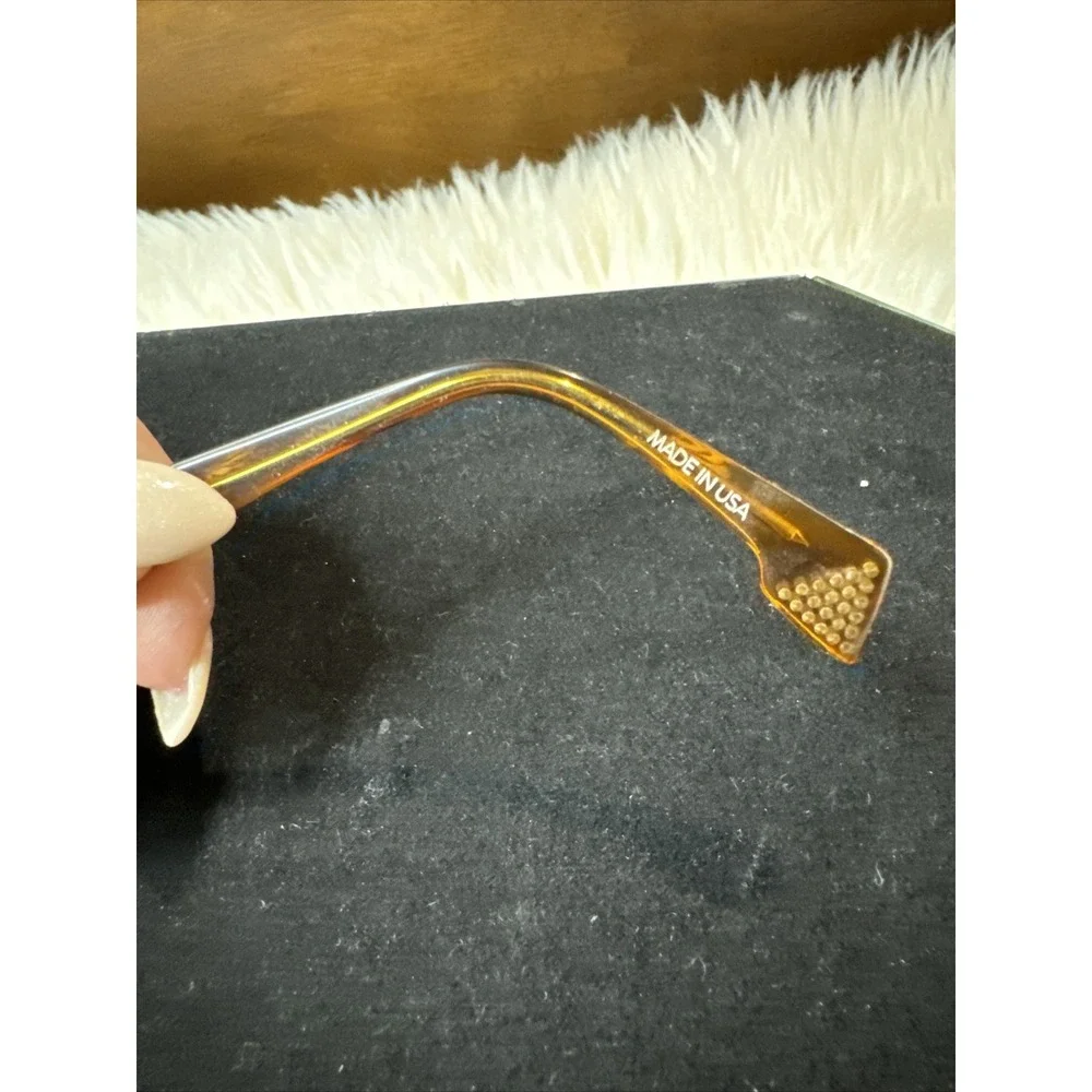 state optical Holster Saffron Brown Eyeglasses Frames Woman's NWOT US Made
